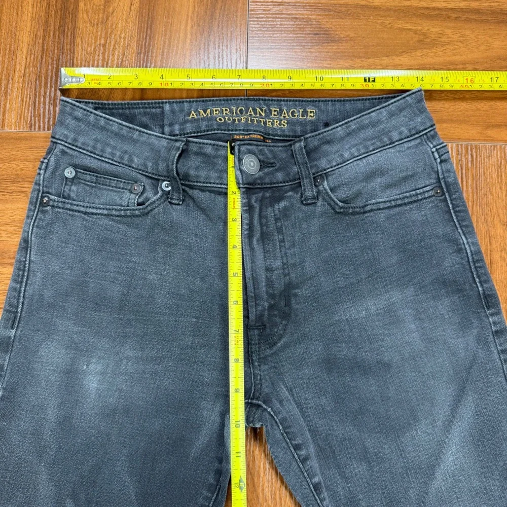 American Eagle Outfitters Mens 29x30 Slim 360 Extreme Flex Faded Black Jeans